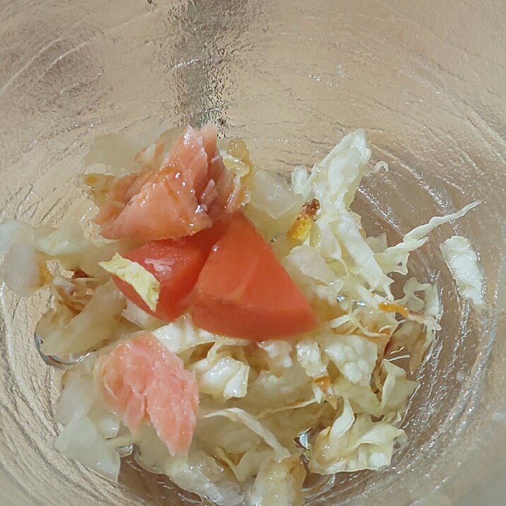 にんじん☆鮭☆レモンの白菜サラダ